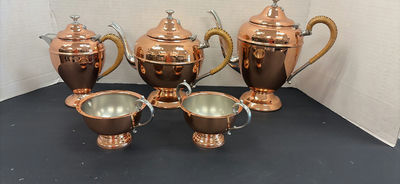 Copper Tea and Coffee Service Set - Image 1 of 9