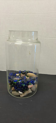 Glass Jar With Rocks And Marbles - Image 1 of 4