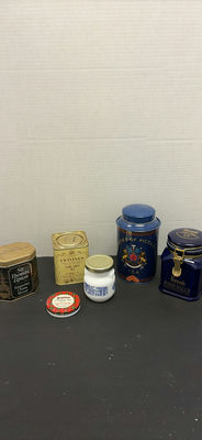 Vintage Tea and Coffee Tins and Glass Jar - Image 1 of 5