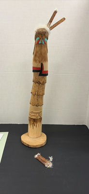 Hand-Carved Wooden Kachina Style Figure - Image 1 of 10
