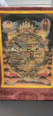 Tibetan Buddhist Thangka Painting - Image 1 of 10