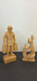 Two Hand-Carved Wooden Figurines - thumbnail 1 of 9
