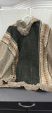 Woven Poncho Sweater with Hood - thumbnail 1 of 13