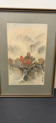 Framed Asian Landscape - Image 1 of 8