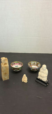 Vintage Asian Decorative Bowls and Figurines - Image 1 of 10