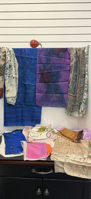 Collection of Patterned Scarves and Shawls - Image 1 of 8
