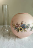 Antique Globed Ornate Metal and Glass Oil Lamp - thumbnail 7 of 7