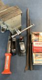 Bench vise and vintage workshop tools - thumbnail 1 of 6
