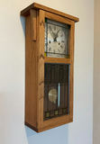 Craftsman Wall Clock, Stained Glass Front - thumbnail 2 of 7
