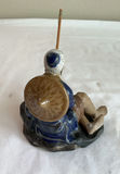 Cast Iron Leaf Stand And Small Asian Figurines - thumbnail 5 of 7