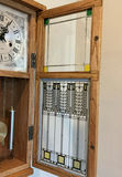 Craftsman Wall Clock, Stained Glass Front - thumbnail 3 of 7