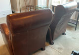 2 Brown BarcaLounger 'leather' Armchairs - thumbnail 3 of 12
