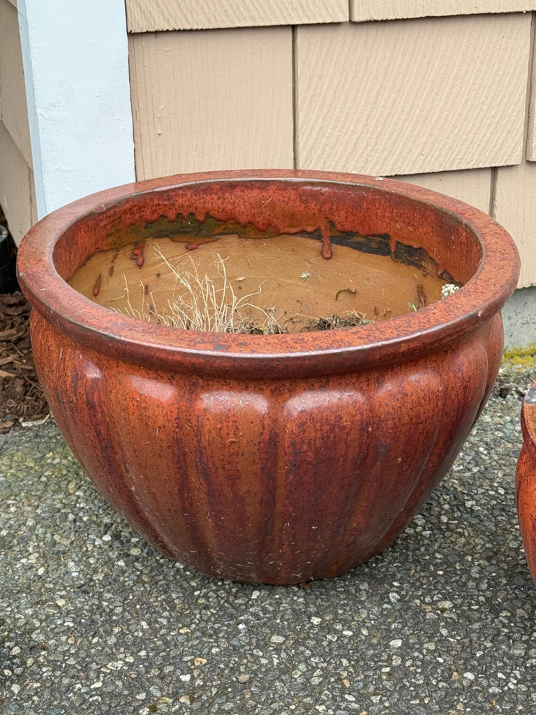 Ceramic Garden Planters & Matching Wind Chime Set - image 2 of 4