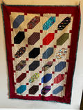 Mission Style Oak Quilt Stand with 3 Handmade Quilts - thumbnail 9 of 12