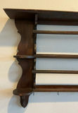 Vintage Wood Wall Shelf With Hanging Rods And Hooks - thumbnail 3 of 5