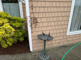 Plastic Bird Bath with Rustic Wind Chime - thumbnail 1 of 4
