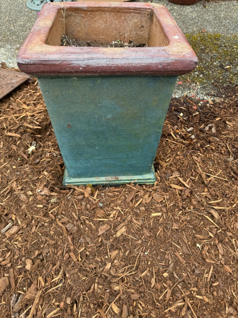 Cast Iron Garden Art & Ceramic Planter - image 5 of 6