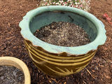 Vintage Asian Dragon Egg Pot & Sage Green Bonsai Succulent Bowl Set - thumbnail 2 of 3