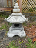 Vintage Concrete Japanese Pagoda Lantern - thumbnail 1 of 3