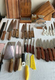 Assorted Kitchen Knives and Sharpening Tools - thumbnail 1 of 13