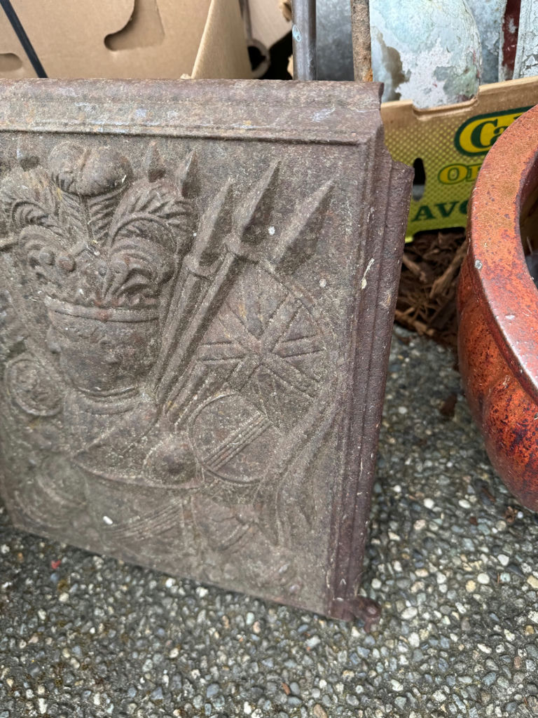 Cast Iron Garden Art & Ceramic Planter - image 6 of 6