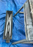 Two wooden-top metal sawhorses with hardware - thumbnail 3 of 3