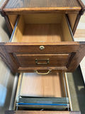 Mission Style Two Drawer Oak Filing Cabinet  - thumbnail 2 of 4