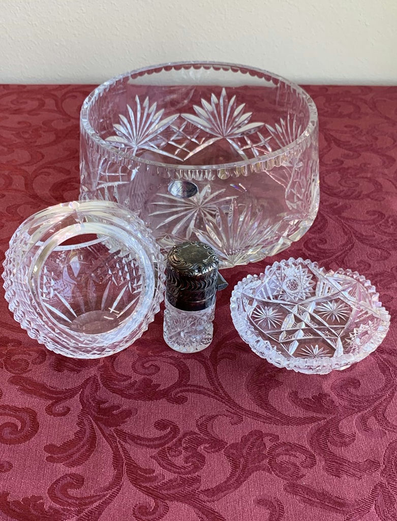 Cut And Etched Crystal and Clear Glass - image 4 of 7