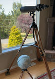 Oberwerk Binoculars On Wooden Stand, Matching Globe - thumbnail 2 of 10