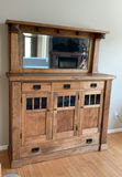 Mission Style, solid cherry Buffet w/Attached Mirror - thumbnail 1 of 6