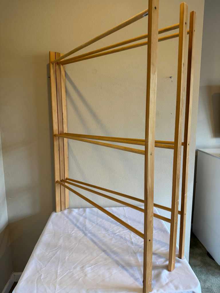Wooden Clothes Drying Rack - image 1 of 2