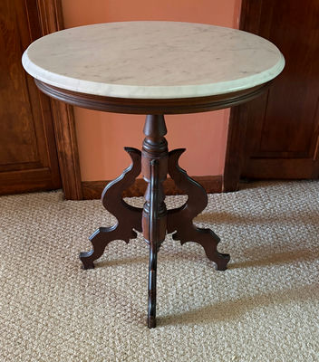 Antique Marble Top Table - Image 1 of 2