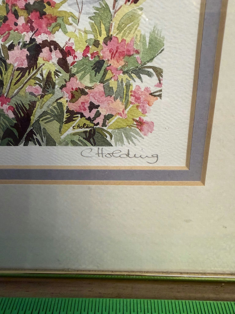 Signed Watercolor Print Bermuda Carole Holding - image 2 of 4