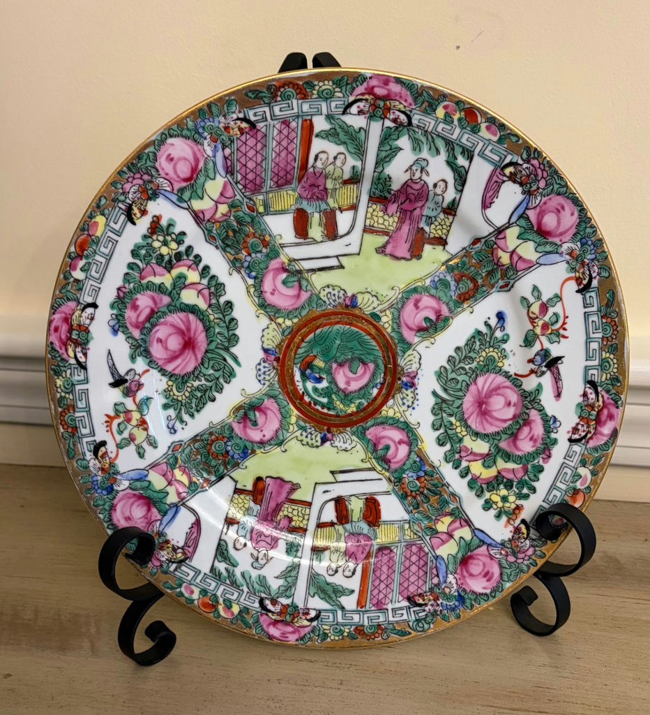 Chinese Rose Medallion Porcelain Plate - image 1 of 2