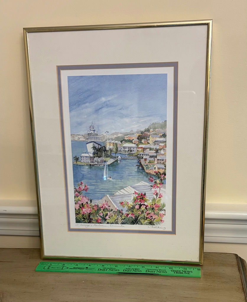 Signed Watercolor Print Bermuda Carole Holding - image 1 of 4
