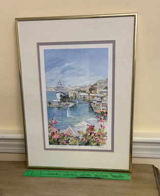 Signed Watercolor Print Bermuda Carole Holding - Image 1 of 4