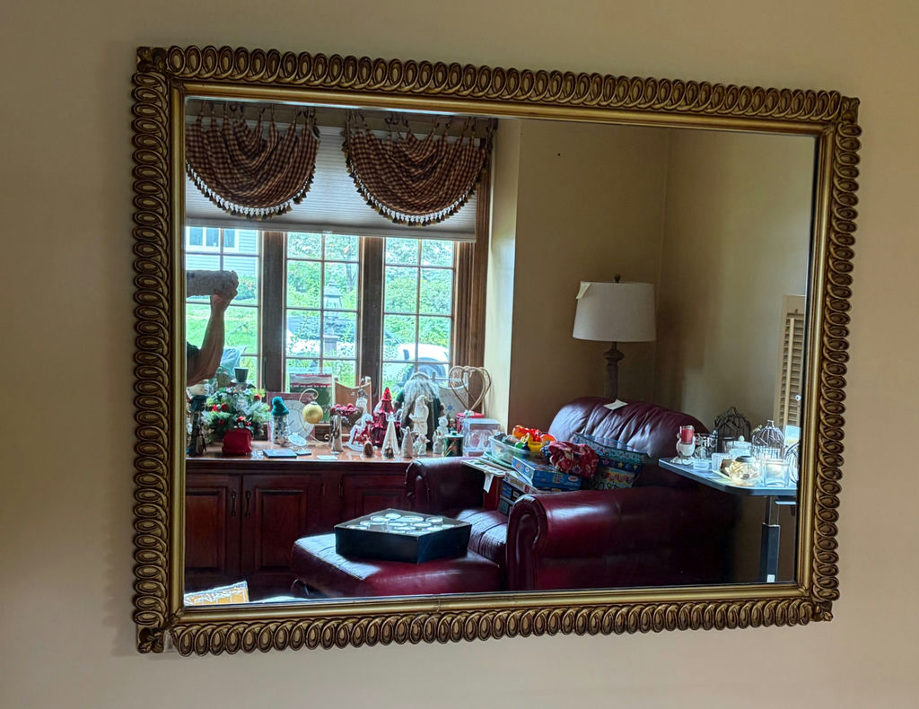 Large Framed Gold Mirror - image 1 of 1