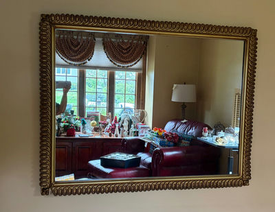 Large Framed Gold Mirror - Image 1 of 1