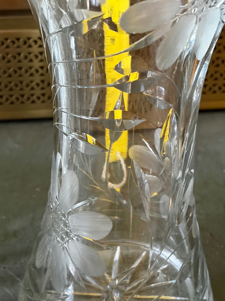 2 Large Vintage Cut Crystal Pieces - image 2 of 3