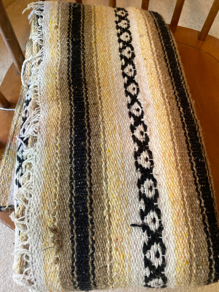Wooden Rocking Chair and Blanket - image 6 of 6