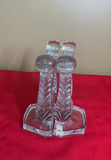 Framed famous Bible Phrase about Love, wooden angel, glass vintage bookends - thumbnail 9 of 10