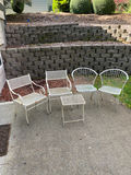 Wrought Iron Vintage Patio Furniture - White  - thumbnail 1 of 6