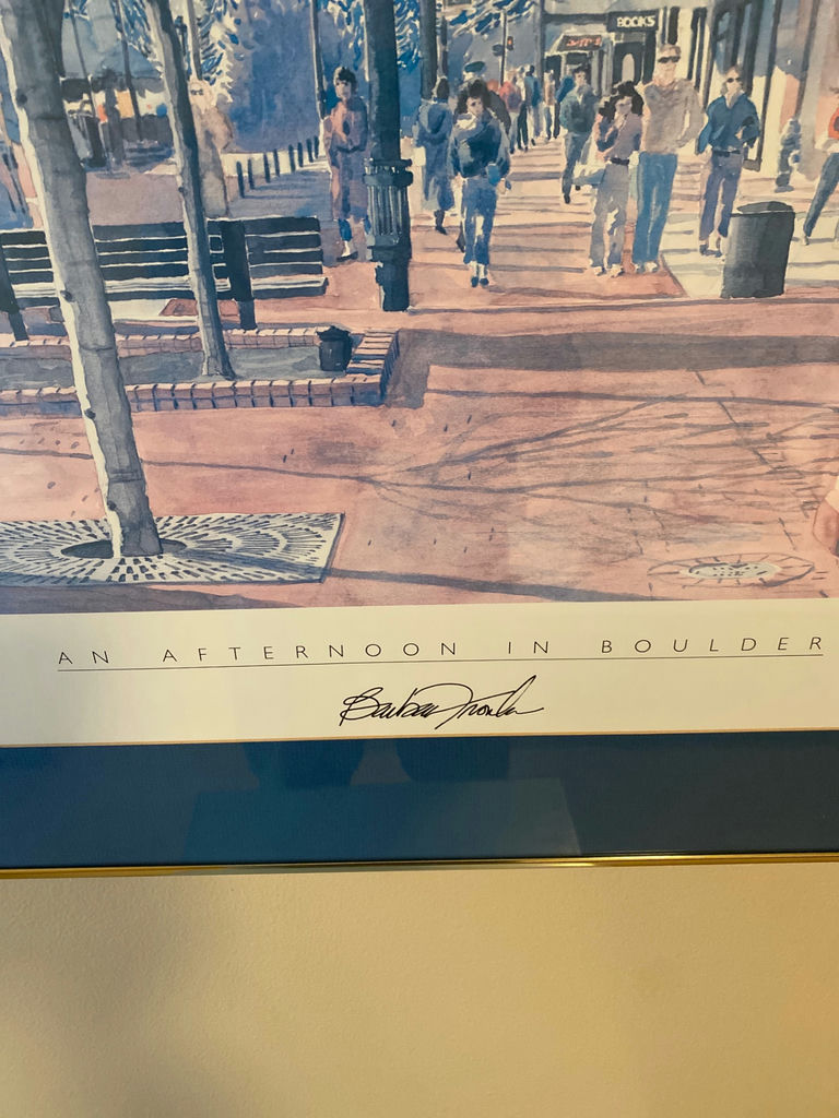 Framed Print of the Pearl St Mall in Boulder, small Painted Wood Dresser - image 3 of 10