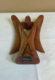 Framed famous Bible Phrase about Love, wooden angel, glass vintage bookends - thumbnail 7 of 10
