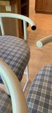 Three Metal And Fabric Bar Stools - thumbnail 3 of 6