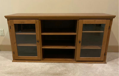 IKEA Wooden Media Cabinet - Image 1 of 5