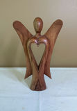 Framed famous Bible Phrase about Love, wooden angel, glass vintage bookends - thumbnail 6 of 10