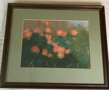 Original framed pastel of flowers in a field. - thumbnail 1 of 5