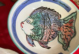 Painted Fish Ceramic Serving Pieces, Fish Fossils - thumbnail 4 of 8