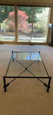 Metal And Glass Coffee Table - Image 1 of 5